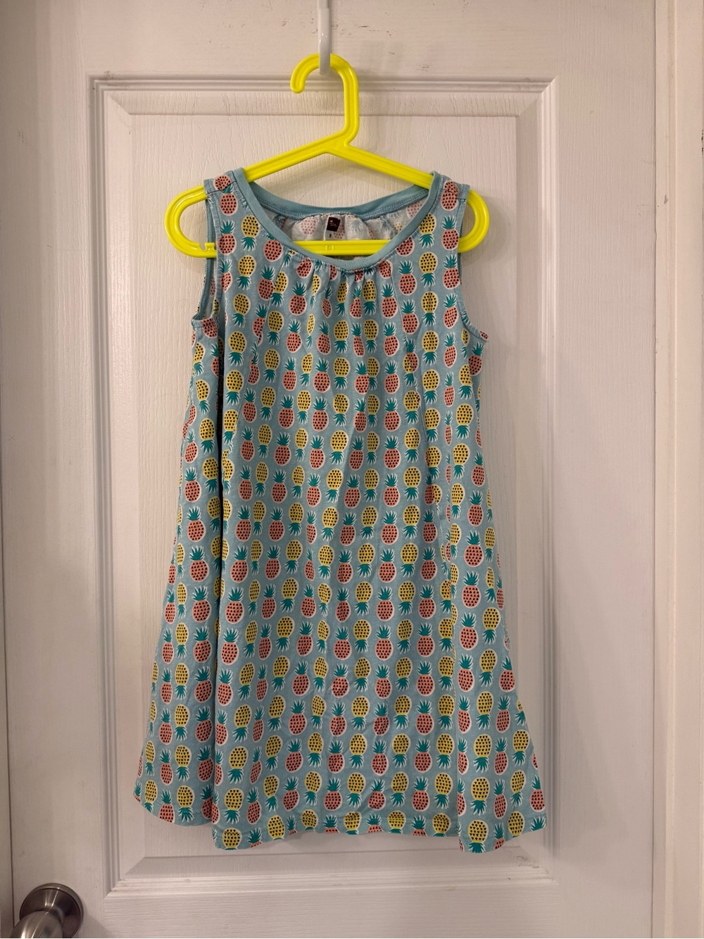 Tea Collection Girls' Pineapple Print Sleeveless Dress